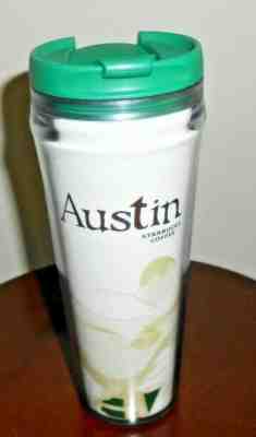Starbucks Coffee Cup Mug Tumbler/Travel Mug Green Lid Austin 12 oz c 2004 CUSTOM - Sold on eBay May, 16th 2019 for $14.99
