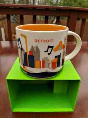 Starbucks Detroit You Are Here Coffee Mug, Box is missing Lid New Never Used - Sold on eBay May, 18th 2019 for $20.00