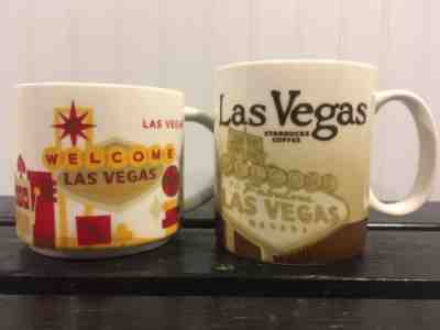 Starbucks LAS VEGAS Coffee Tea Mug Cup 2011 And 2014 Set Of Two! Free Shipping! - Sold on eBay May, 22nd 2019 for $31.53