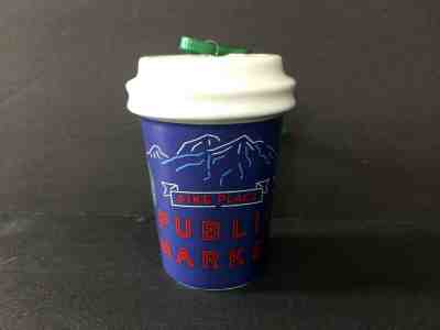 Starbucks 2017 Blue Christmas Ornament To Go Cup Pike Place Public Market - Sold on eBay May, 23rd 2019 for $11.99