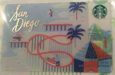 STARBUCKS GIFT CARD WITH ENVELOPE LIMITED ED. 2016 SAN DIEGO SEALED - Sold on eBay May, 21st 2019 for $3.25