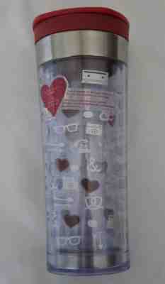 Starbucks Hearts Coffee Travel Cup 12 oz. 2009 Hot Cold - FAST SHIP! - Sold on eBay May, 17th 2019 for $14.99