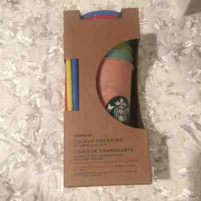Starbucks Color Changing Reusable Cold Cup Tumblers 24oz Venti Set Of 5 Cups NEW - Sold on eBay May, 23rd 2019 for $58.00