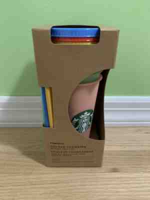 Starbucks Color Changing Reusable Cold Cup Tumblers NEW 5 Pack Lids Straws 2019 - Sold on eBay May, 23rd 2019 for $50.00
