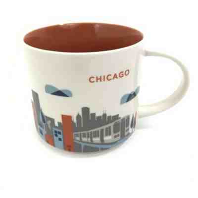 Starbucks Coffee CHICAGO 14oz Mug Cup 2015 You Are Here Collectors Series - Sold on eBay May, 20th 2019 for $22.00