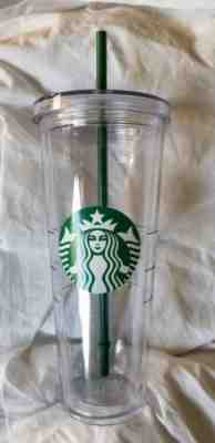Starbucks Venti Clear Double Wall Acrylic Cold Cup Tumbler 20 Oz - Sold on eBay May, 22nd 2019 for $15.00