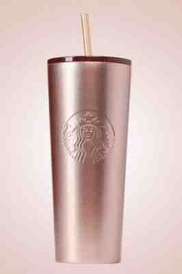 Starbucks Rose Gold Venti Cold Cup Tumbler 24 Oz Holiday 2018 Rare - Sold on eBay May, 21st 2019 for $30.00