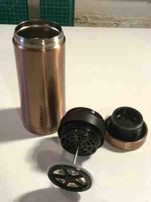 2010 Starbucks Stainless Steel Travel Coffee Press Rose Gold 10 oz FREE SHIPPING - Sold on eBay May, 18th 2019 for $27.99