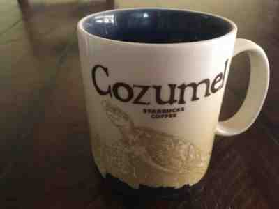 Starbucks COZUMEL City Icon Collector Series  BLUE 16oz Mug 2013 W/O Box - Sold on eBay May, 23rd 2019 for $19.55