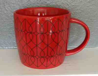 Starbucks 2013 Red Raised Interlocking Hearts Valentine's Day 14oz Ceramic Mug - Sold on eBay May, 12th 2019 for $4.00