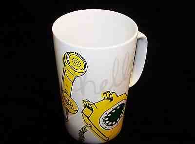  2015 STARBUCKS Coffee 16 oz "Hello" Mug White, Yellow Vintage Rotary Telephone  - Sold on eBay May, 23rd 2019 for $16.99