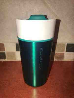 Starbucks 2015 Green  Travel Double Wall Ceramic & Steel Tumbler 12 oz. - Sold on eBay May, 22nd 2019 for $19.99