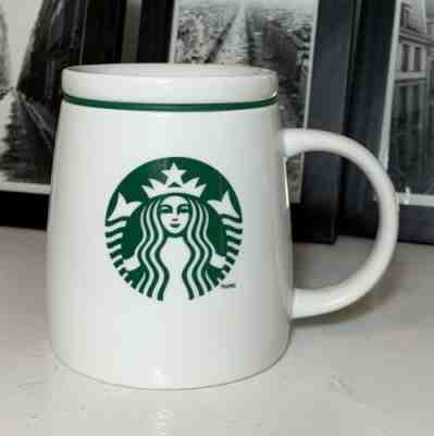 STARBUCKS 2011 16 oz. Siren Travel Mug - Ceramic - With Original Lid/Stopper EUC - Sold on eBay May, 22nd 2019 for $14.39