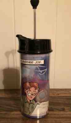 Starbucks 1999 VINTAGE Not Your Average Joe French Press Travel Coffee Cup MUG - Sold on eBay May, 17th 2019 for $15.00