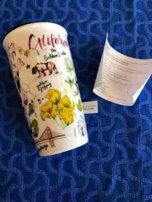 New Starbucks 2016 California Golden State Ceramic Tumbler Travel Mug Traveler - Sold on eBay May, 23rd 2019 for $25.99
