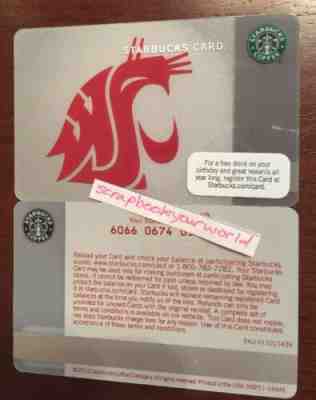 Starbucks WSU WAZZU Washington State University discontinued 2010 Gift Card - Sold on eBay Apr, 29th 2019 for $39.99