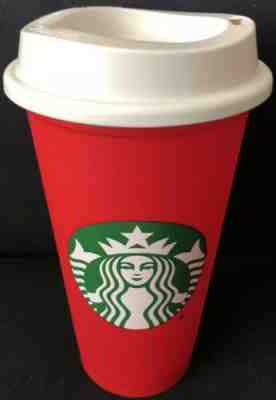 Starbucks 2018 Red Reusable Cup 16 oz Plastic Holiday Christmas - Sold on eBay May, 23rd 2019 for $4.99