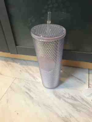 Starbucks Iridescent Rainbow Venti Cold Cup Tumbler 24 Oz Holiday 2018 Studded - Sold on eBay May, 19th 2019 for $50.00