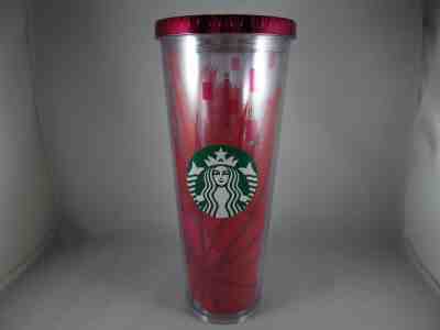 NEW Starbucks 2014 Tumbler Venti 24oz Travel Tumbler/Cup Red Starburst Metalic R - Sold on eBay May, 23rd 2019 for $14.00