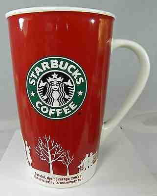 STARBUCKS 16 oz Coffee Mug Christmas Carolers Holiday Scene 5.75" Tall  2006 - Sold on eBay May, 13th 2019 for $12.99