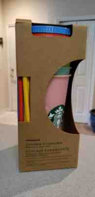 NEW Starbucks 2019 Reusable COLOR CHANGING Cold Cup Pack of 5 cups!! - Sold on eBay May, 23rd 2019 for $46.00