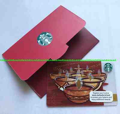 Starbucks Coffee INDIA CARD 2015 DAWALI with sleeve - Sold on eBay May, 16th 2019 for $11.99