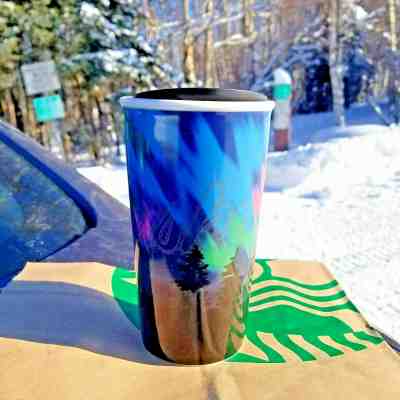 Starbucks NWT ALASKA Northern Lights AK Double wall Tumbler travel mug Original - Sold on eBay May, 14th 2019 for $74.95