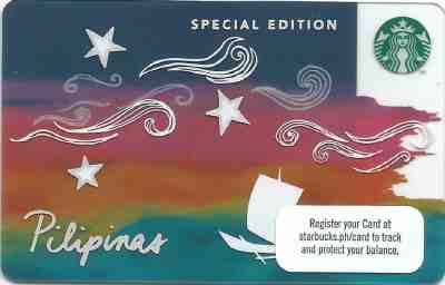 PHILIPPINES  Starbucks card " Pilipinas  Kape Vinta " 2017 - Special Edition - Sold on eBay May, 17th 2019 for $8.75