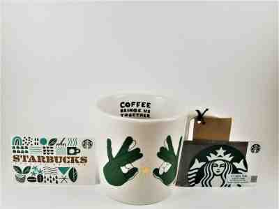 NEW! Starbucks ASL (American Sign Language) Deaf Sign Mug - RARE!  - Sold on eBay May, 10th 2019 for $59.99