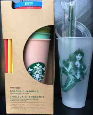 Starbucks Reusable Color Changing N Rare Mermaid Cups - Sold on eBay May, 11th 2019 for $82.00
