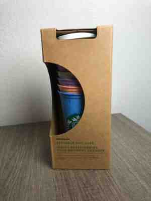 Starbucks Color Changing Reusable Hot Cup Collection Pack of 5 Lids Straws 24oz - Sold on eBay May, 23rd 2019 for $30.00