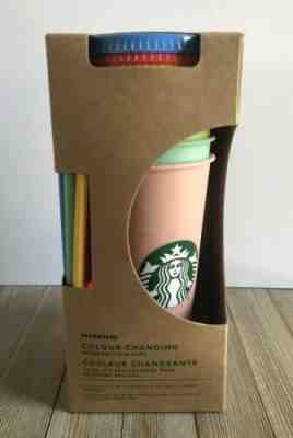 Starbucks Color Change Cold Cups Rainbow Limited Edition Summer 2019 Set of 5 - Sold on eBay May, 16th 2019 for $65.00