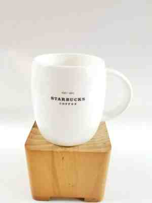 Starbucks 2008 14 oz Est 1971 White Barrel Coffee Mug  - Sold on eBay Apr, 20th 2019 for $12.95