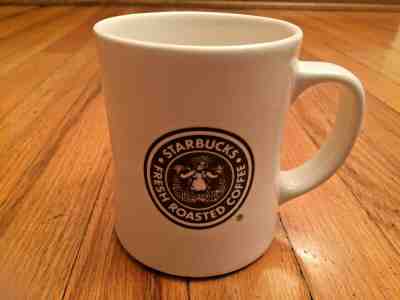STARBUCKS Fresh Roasted Coffee Mug 2008 Brown Mermaid Logo 16 fl oz 4 3/8" Tall - Sold on eBay May, 10th 2019 for $12.00