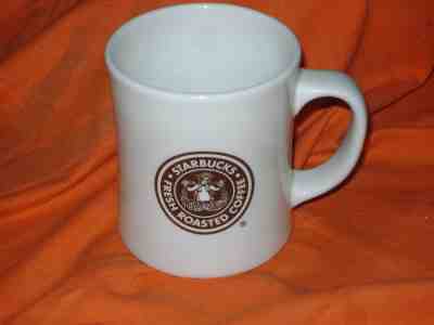 Starbucks 2008 MUG Fresh Roasted Coffee 2 Sided Green Brown Mermaid Logos 16 oz - Sold on eBay May, 10th 2019 for $8.00