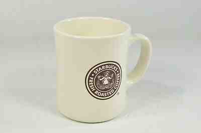 Starbucks 2008 MUG Fresh Roasted Coffee 2 Sided Green & Brown Mermaid Logos 16oz - Sold on eBay May, 10th 2019 for $7.95