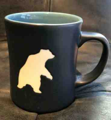 Starbucks 2012 Polar Bear Etched Black Matte Finish Blue Coffee Cup Mug - Sold on eBay Apr, 28th 2019 for $11.95
