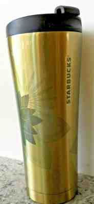 Starbucks Gold Florals Stainless Steel Tumbler Cup 12 Oz 2013.  - Sold on eBay May, 4th 2019 for $12.95