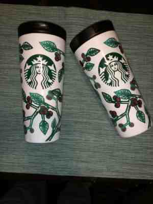 Starbucks 2016 Holly Berries Stainless Steal Coffee Tumblers Set Of Two - Sold on eBay May, 19th 2019 for $9.00