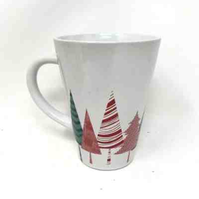 Starbucks 17.2 oz White Green Red Coffee Mug Cup 2017 Christmas Trees Holiday  - Sold on eBay May, 16th 2019 for $7.79