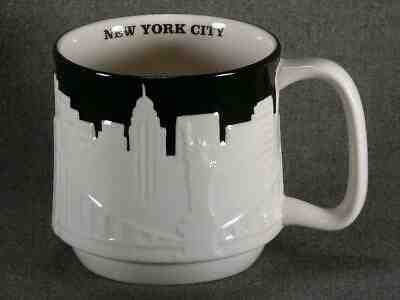 STARBUCKS 3D RELIEF MUG NEW YORK CITY BONE CHINA MUG DISCONTINUED 16 OZS - Sold on eBay Jun, 1st 2019 for $15.00