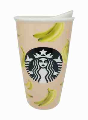 STARBUCKS 2015 BANANA TUMBLER TRAVEL MUG 12 oz Double-Wall DOT COLLECTION NWT - Sold on eBay Jun, 1st 2019 for $39.99