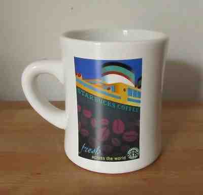 2001 STARBUCKS BARISTA Fresh Across the World Cruise Ship Heavy Coffee Mug Cup - Sold on eBay Jun, 1st 2019 for $39.00