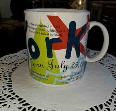 1997 Starbucks Coffee States of Bean  New York Mug Large ,Made in Thailand . - Sold on eBay Jun, 1st 2019 for $19.99