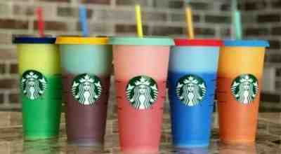 Starbucks Color Changing Cold Cups Set/5 Cups, Lids & Straws Reusable 2019 NEW - Sold on eBay Jun, 1st 2019 for $59.99