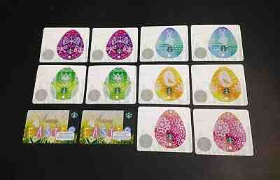 2016 STARBUCKS  EASTER GIFT CARD ----- LOT OF 12 PCS. ( 2 COMPLETE SET ) -- NEW  - Sold on eBay Jun, 1st 2019 for $16.99