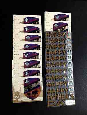 2019 STARBUCKS FATHER DAY GIFT CARD --- 10 SET ( 20 PCS. ) ------ NEW  - Sold on eBay Jun, 1st 2019 for $29.99
