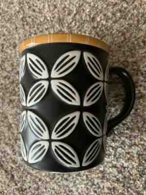2008 Starbucks New Bone China Black Hawaiian Tiki Flowers Coffee Mug - Sold on eBay Jun, 1st 2019 for $15.00