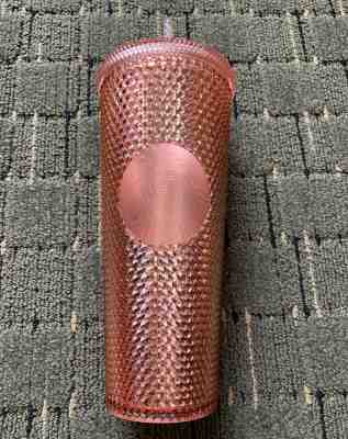 NEW Starbucks Venti Tumbler Summer 2019 IRIDESCENT JEWELED 24oz Rose Gold Pink - Sold on eBay Jun, 1st 2019 for $33.99