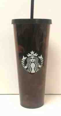 Starbucks Tortoise Tumbler Black Brown Cold Cup W/Straw 24oz HTF 2019 NWT - Sold on eBay Jun, 1st 2019 for $36.00